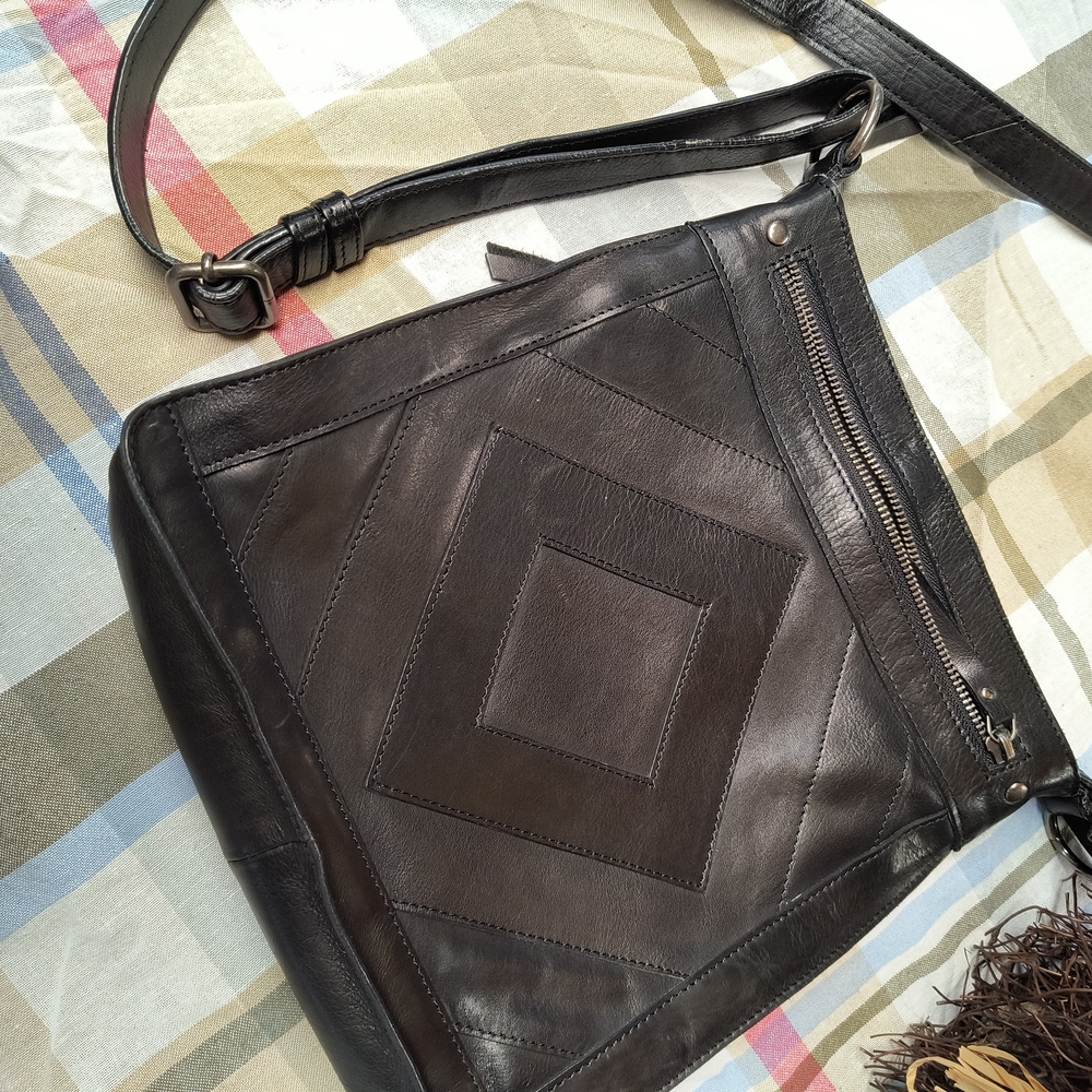 Great Crossbody. Lucky Brand Black Leather Bag SALE today $25